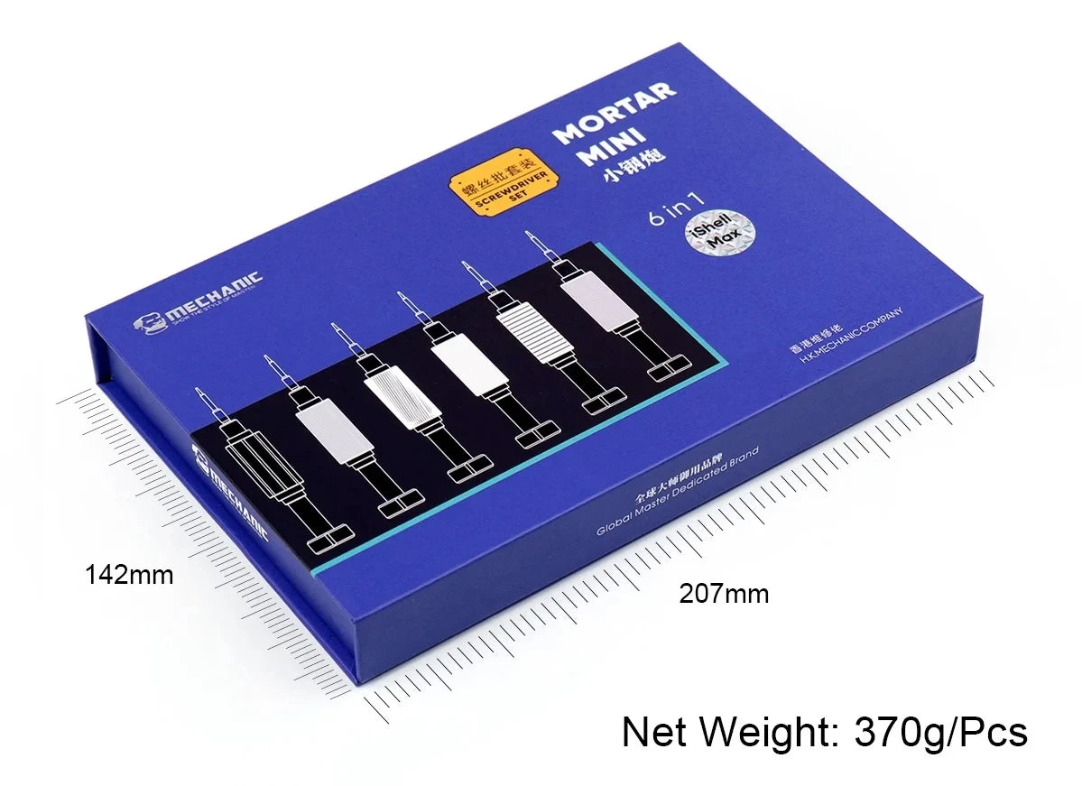 6in1 Mechanic IShell Min High Hardness Precision Screwdriver Plum blossom cross for IPhone bottom Internal disassembly tools set