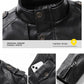 Men's Leather Jacket Autumn and Winter Windproof Standing Collar Motorcycle Tactical Warm Coat Casual Fashion Waterproof Jacket