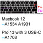 Keyboard Cover for Macbook Air 13 M3 15 Pro 14 M4 13 M2 16 Retina 11 Silicone Protector Skin Case A3113 A3114 A2681 A3401 A3185
