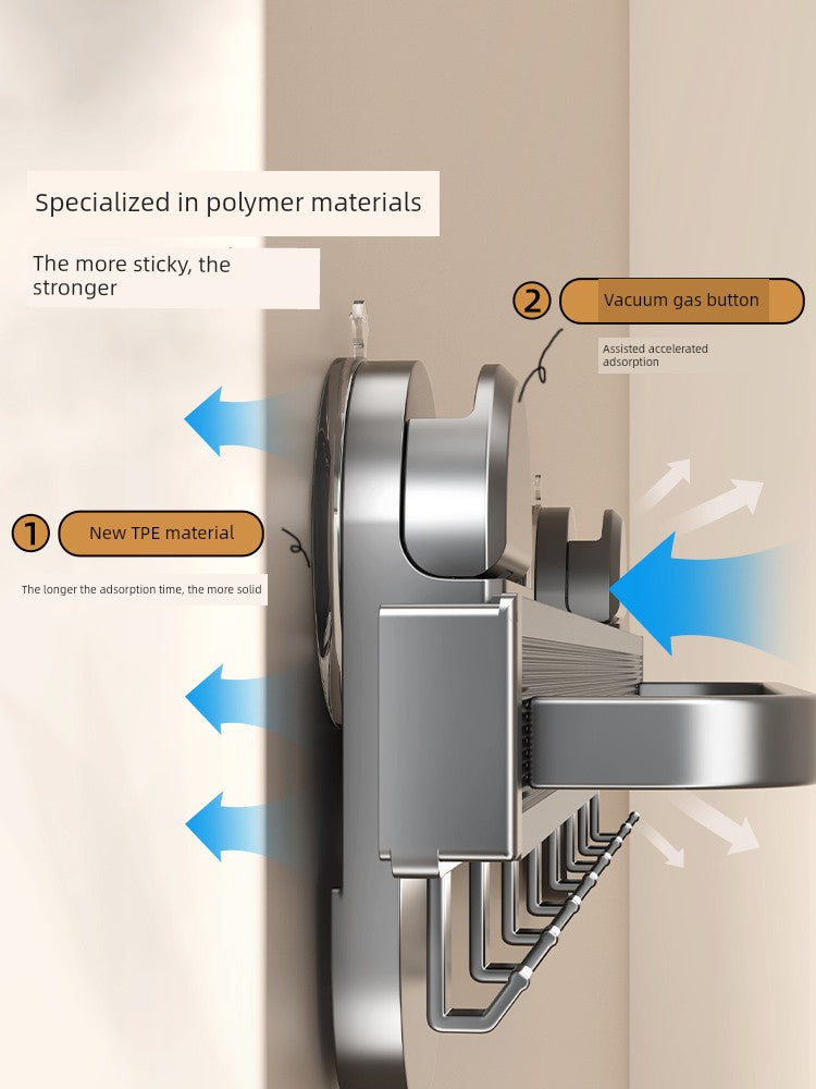 Retractable Bath Towel Rack Clothes Toilet Punch-Free Suction Cup