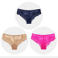 Women Briefs Sexy Full Lace Panties Hollow Out Low-waist Female Shorts Soft Solid Color Breathable Underwear Fast Ship 3pcs/lots