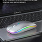Wireless Mouse Bluetooth compatible 2.4GHz 1600DPI USB Rechargeable RGB Light Portable Mouse For Laptop Computer PC Macbook Game