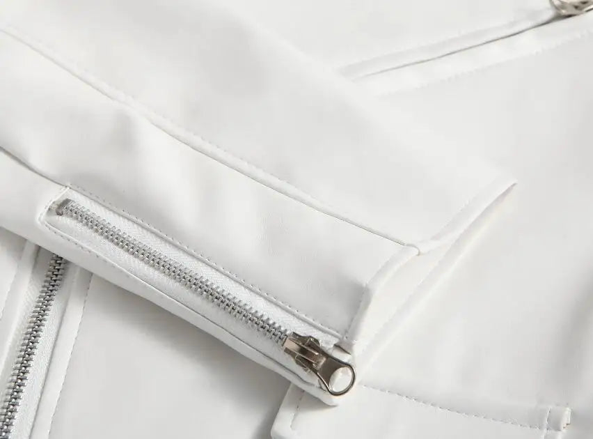 2024 Mens Fashion Leather Jacket Slim Fit Stand Collar PU Jacket Male Anti-wind Motorcycle Lapel Diagonal Zipper Punk Jackets