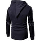 2025 Patchwork Leather Sleeve Fashion Black Tops Men Jacket Coat Spring Autumn Sweatshirt Slim Fit Pullover Tracksuits Masculino