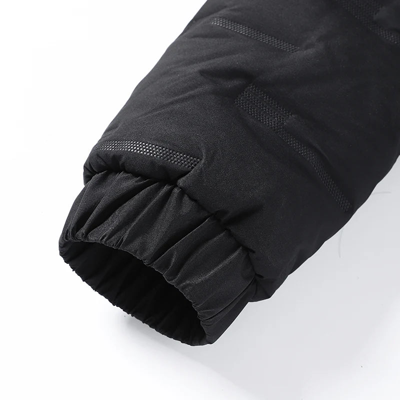 Winter Mens White Duck Down Jacket Warm Hooded Thick Slim Fit Puffer Jacket Coat Male Casual High Quality Overcoat Thermal