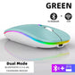 Tablet Phone Computer Bluetooth Wireless Mouse Rechargeable RGB Backlight Mice for iPad PC Laptop Tablet Phone 2.4GHz USB Mouse