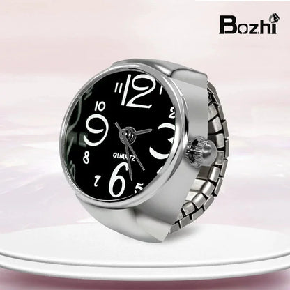 New Ring Watch Hot Selling Creative Circular Dial Alloy Shell Finger Couple Men And Women