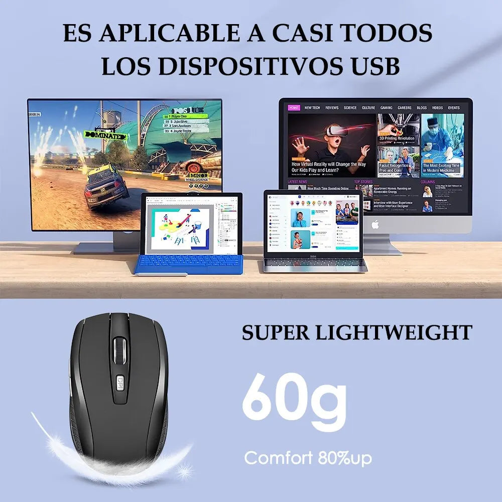 Wireless Mouse 2.4G Portable Mobile Optical Office Mouse Adjustable DPI Levels for Notebook PC Laptop MacBook