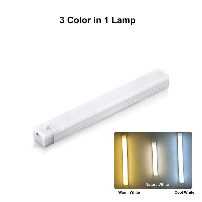 Led charging human body sensor light bar wardrobe cabinet Bedroom dormitory sleeping magnetic long strip night light