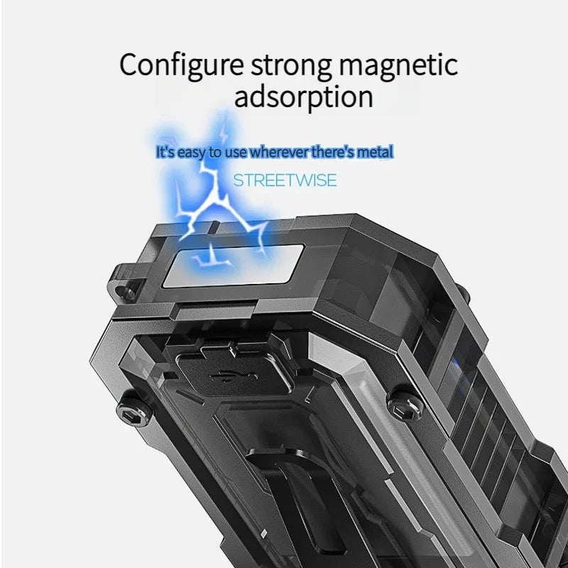 Rechargeable LED+COB Mini Multifunctional Flashlight Portable Outdoor Camping Emergency Keychain Light