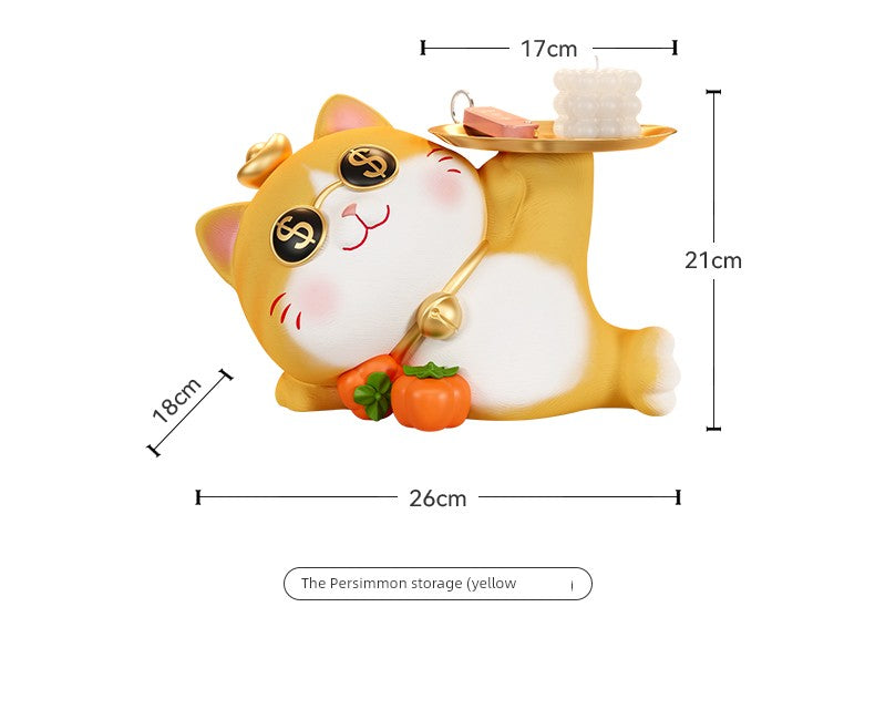 Key Storage Entrance Tray Housewarming Fortune Cat