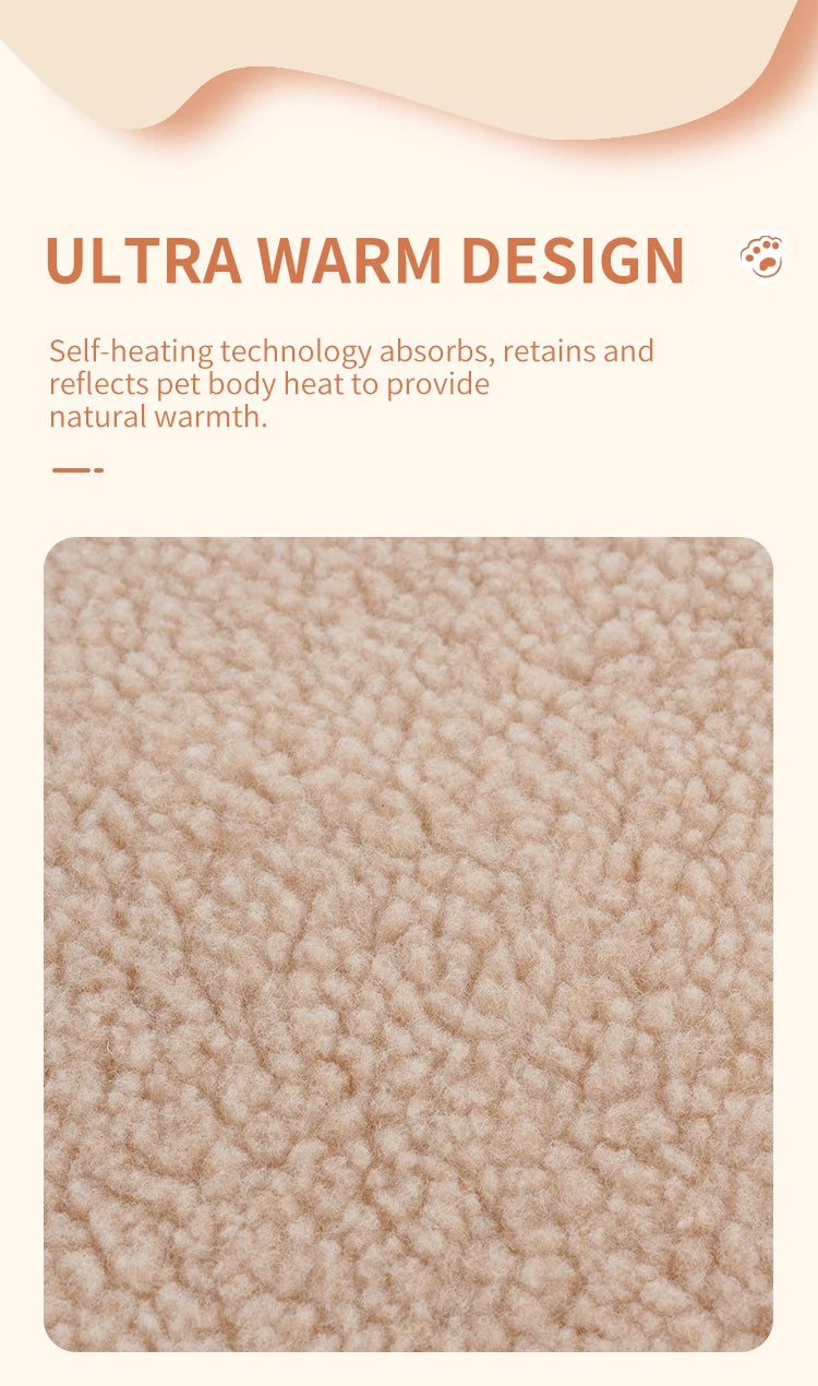 Self-Heating Pet Pads Blanket Puppy Pad Warm Cushion Mat for Cats Dogs Washable Pets with Thermal Body Heat Reflecting Core Pad