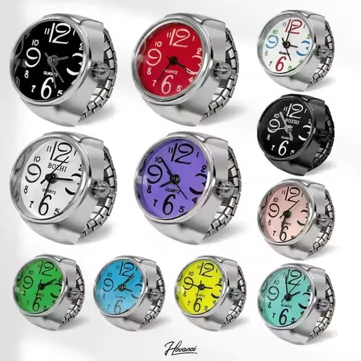 New Ring Watch Hot Selling Creative Circular Dial Alloy Shell Finger Couple Men And Women