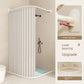 Waterproof Partition Foldable Curved Rod Dry Wet Separation Shower Curtain