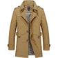 2025 Spring and Autumn men's coat Men's casual cotton Jacket men's mid-length trench coat men's jacket