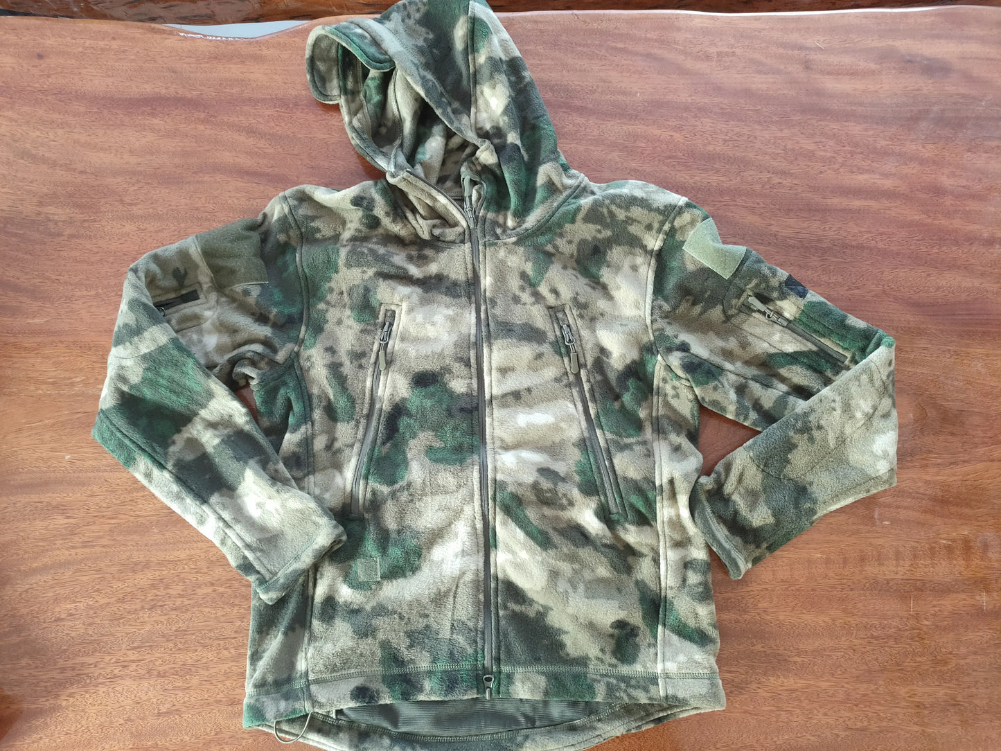 Fleece Hooded Camouflage Jacket Men Women Multi-Pockets Coat Outdoor Trekking Hiking Climbing Camping Tooling Clothes S-4XL