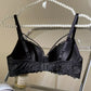 Contrasting lace push-up bras, comfortable and breathable cut-out bras, women's underwear