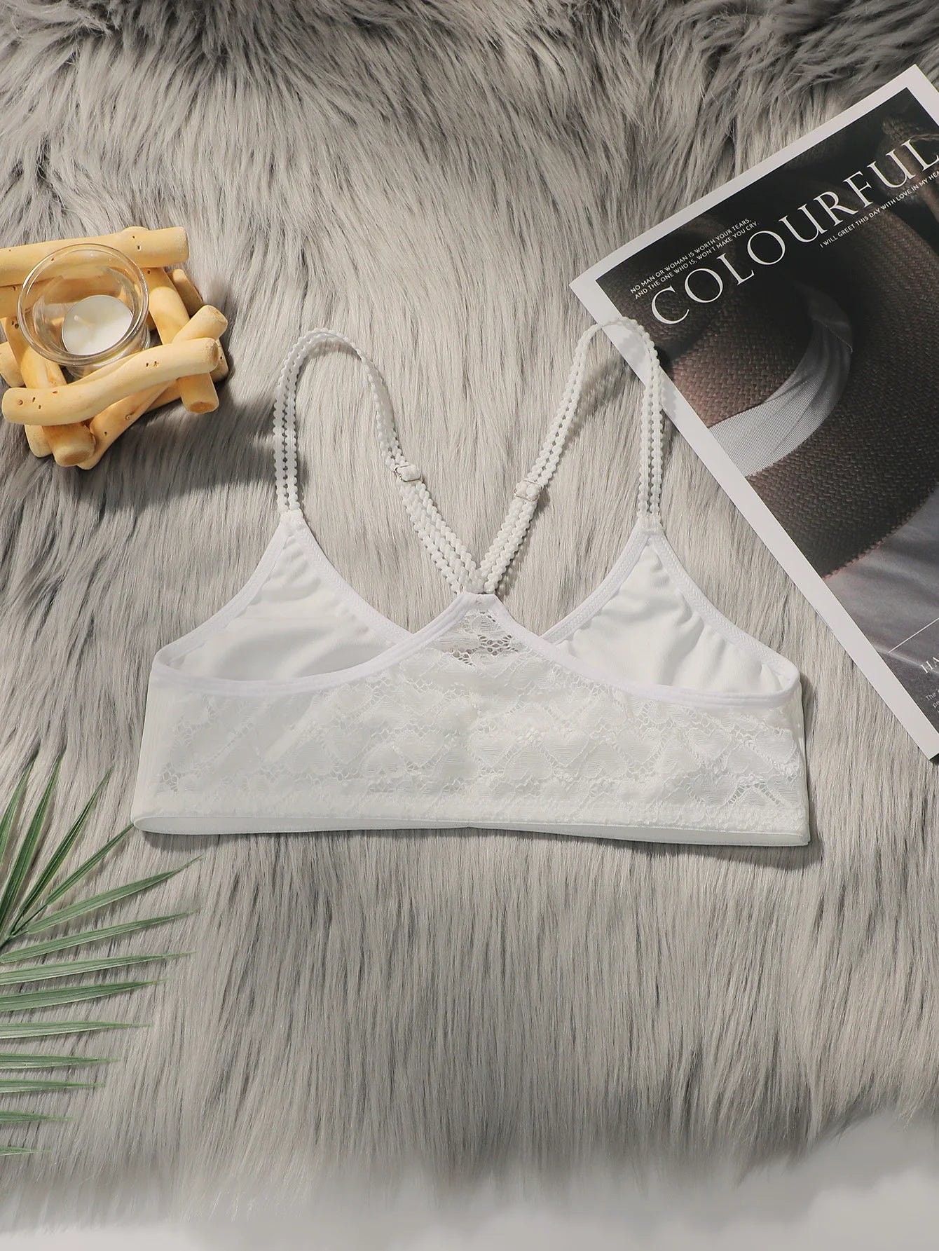 Women's underwear beautiful back no steel ring bra white lace new spring and summer collection for girls MR2583