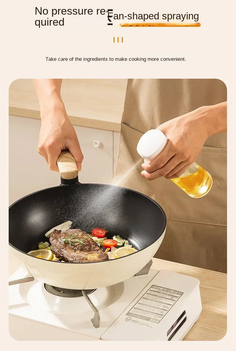 200/300/500 ML Oil Spray Pot Kitchen Household Edible Olive Oil Spray Bottle Atomized Misty Oil Tank Air Fryer Spray Bottle