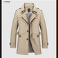 2025 Spring and Autumn men's coat Men's casual cotton Jacket men's mid-length trench coat men's jacket
