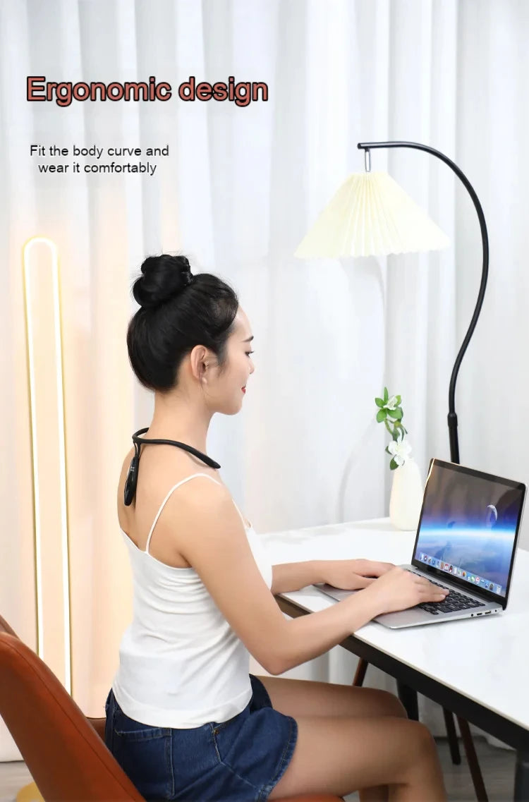 Ultrasonic Lymphatic Soothing Neck Instrument Body Sitting Posture Corrector Back Support Neck Massager Care health care