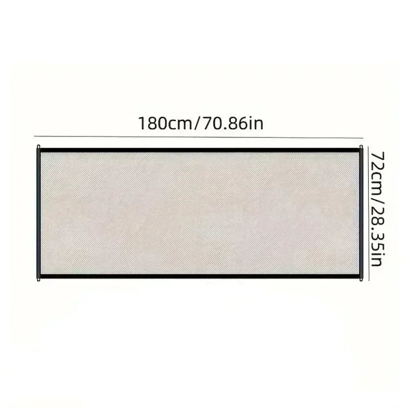 Breathable Mesh Pet Barrier for Stairs & Doors - Portable Indoor Dog Fence & Baby Safety Guardrail