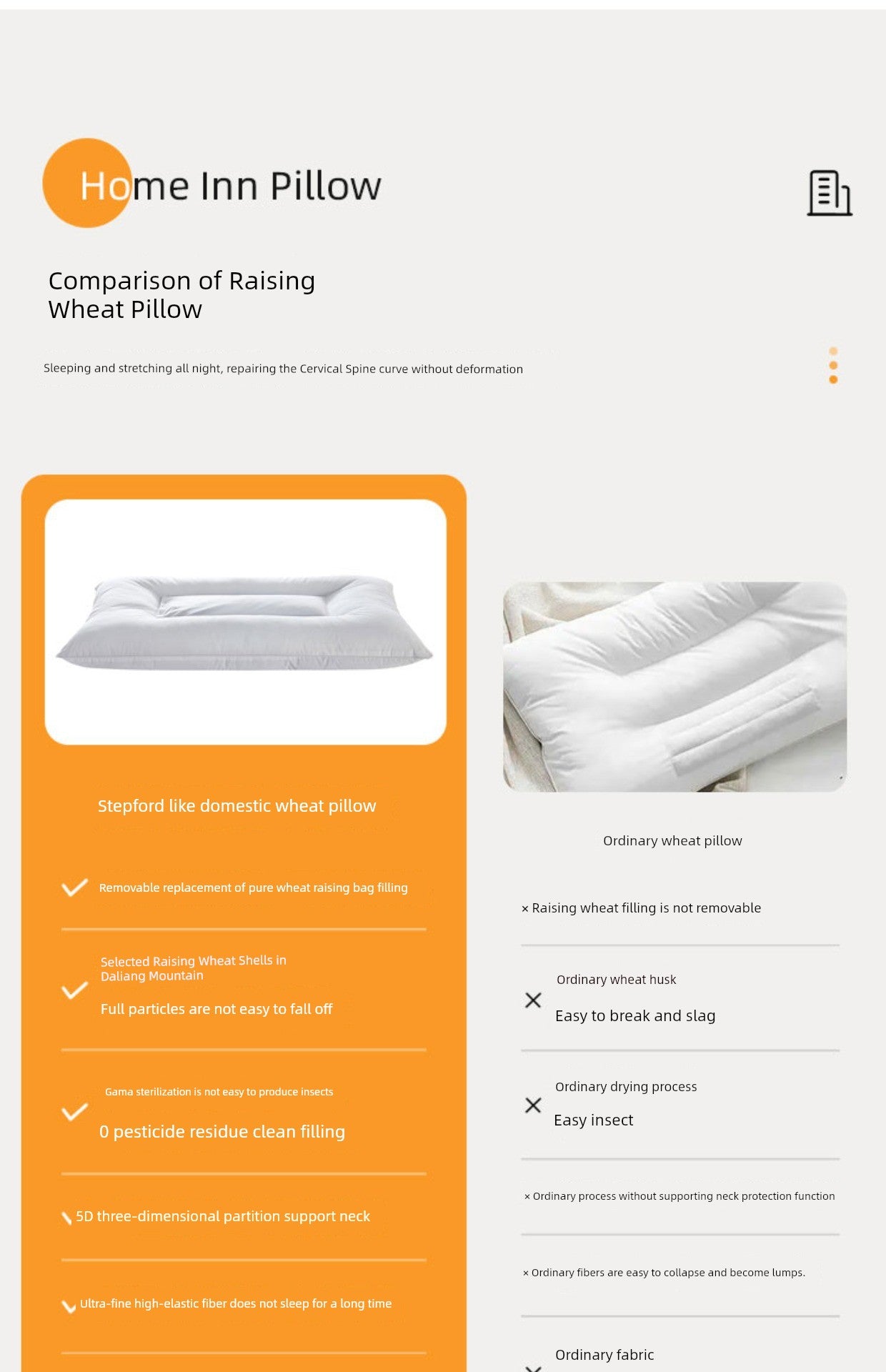 Sidford Home Buckwheat Pillow Seven Hotel Pillow Hanquan Court Season Special Pillow Core Cervical Support Sleep