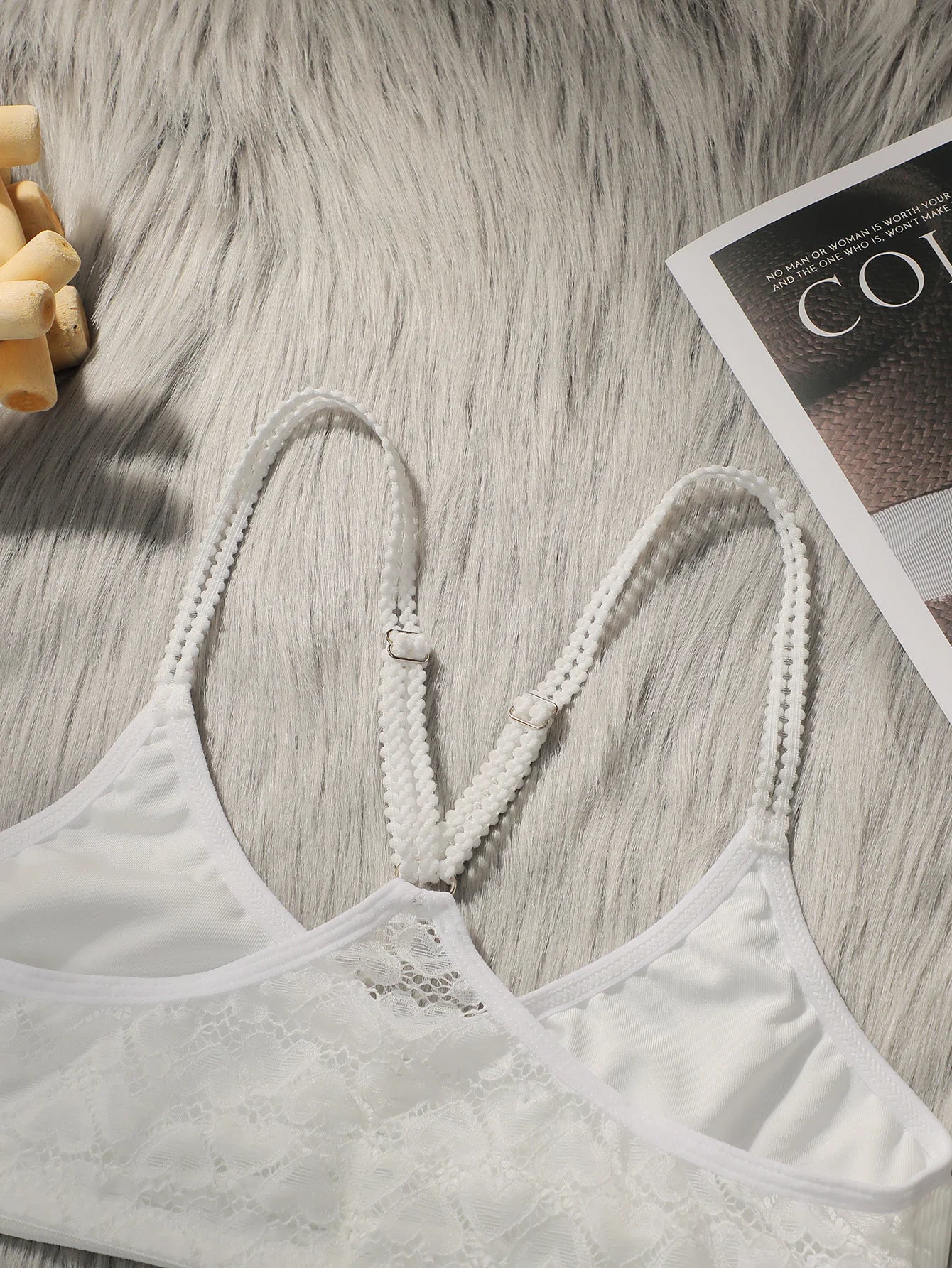 Women's underwear beautiful back no steel ring bra white lace new spring and summer collection for girls MR2583