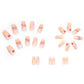 24Pcs Mid-length Ballet False Nails Cute Childlike Rainbow Press On Nails Iced Through Milk Tea Fake Nails Free Shipping Items