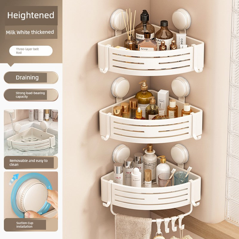 Corner Punch-Free Washstand Wall Wall-Mounted Suction Cup