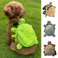Durable Pet Self Carry Backpack Turtle Shape Bag Adjustable Belt Puppy Backpack Cartoon Portable Harness Dog Outdoor Snack Bag