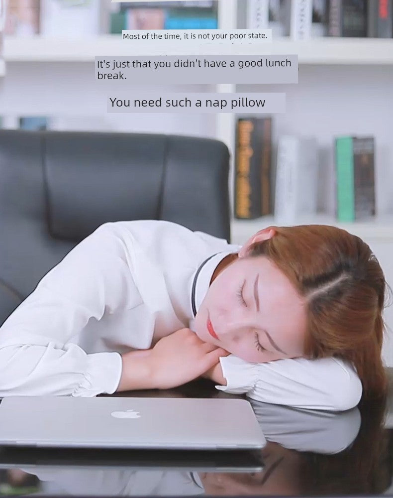 Ice Silk Afternoon Nap Pillow Stomach Sleeper Pillow Office Primary School Student Stomach Sleeper Pillow Lunch Break Sleeping Artifact Pillow Boys Style Summer