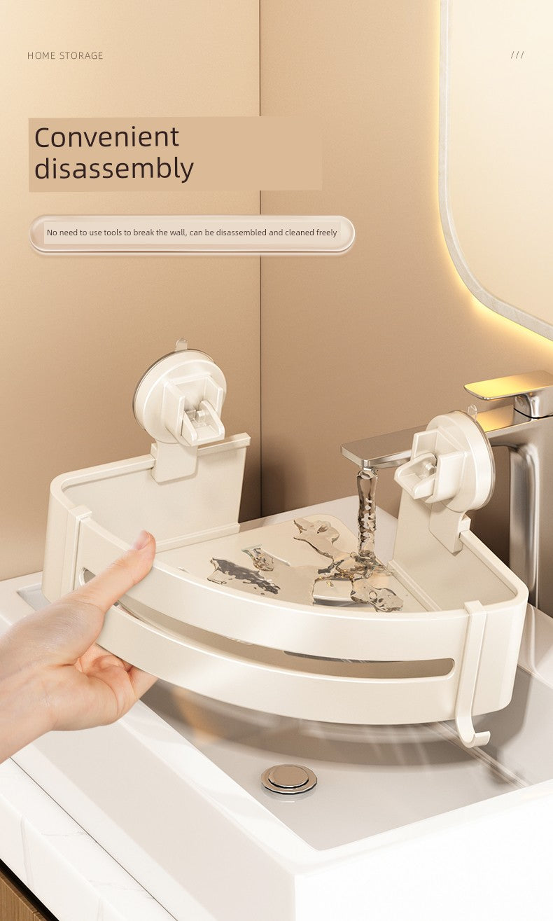 Corner Punch-Free Washstand Wall Wall-Mounted Suction Cup