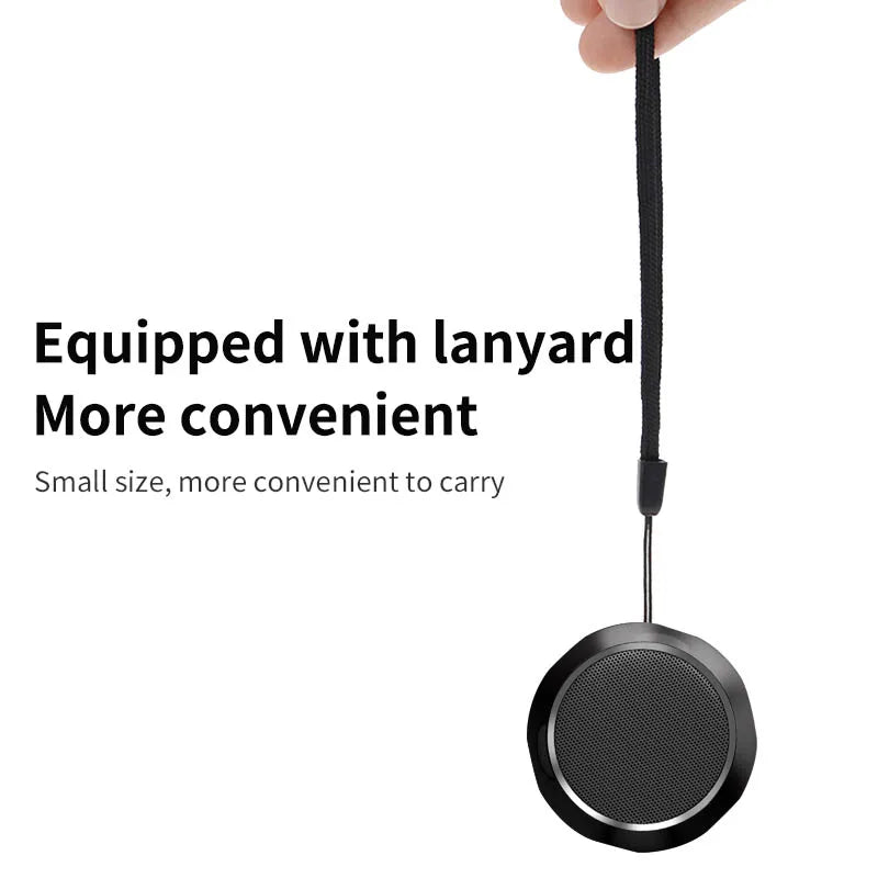 Mini Portable Metal Speaker Metallic Wireless Bluetooth Speaker TWS Stereo Indoor/Outdoor Portable Subwoofer Compact Speaker