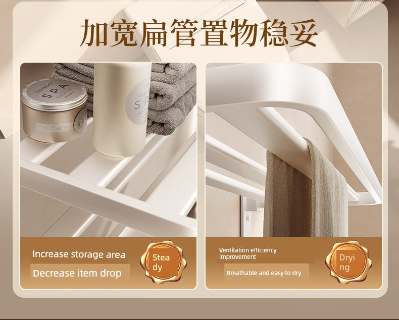 White Bathroom Wall-Mounted Toilet Towel Rack