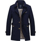 2025 Spring and Autumn men's coat Men's casual cotton Jacket men's mid-length trench coat men's jacket