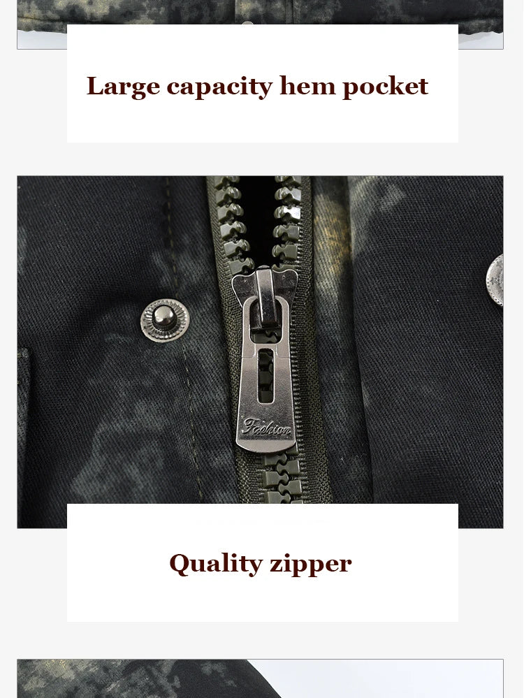 Fleece Hooded Tactical Jacket Mens Winter Camouflage Cotton Padded Thick Parkas Outdoor Waterproof Coat Casual Windproof Jacket
