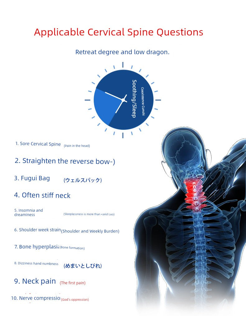 For Cervical Spine Pillow Cervical Support Improve Sleeping Support Stretch Straightening Reverse Bow Pillow One-Pair Package Sleep