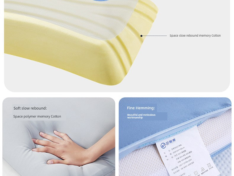Banana Fruit Puff Memory Cotton Pillow Non-Pressure Stiff Neck Special Super Soft Cervical Support Improve Sleeping Pillowcase and Pillow Core