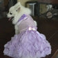 Pet Small Dog Wedding Dress with Bowknot Birthday Party Costume Satin Rose Pearls Girl Formal Dress for Puppy Dog Cat Tutu Dress