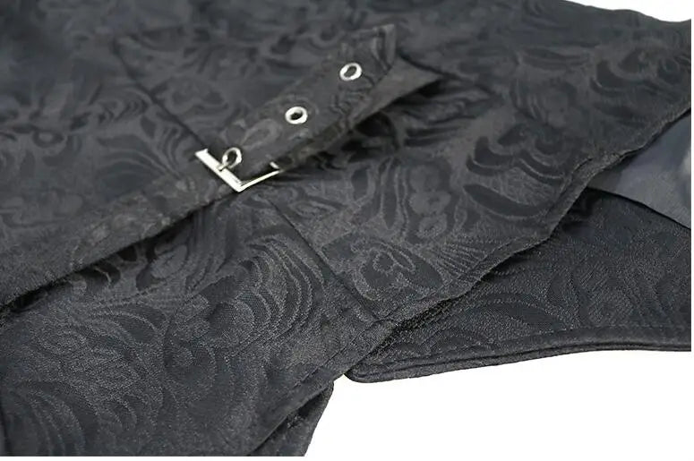 Medieval Vampire Cosplay Costume Steampunk Jacket Vest Coat Victorian Ghost Gothic Blazer Suits Stand Collar Trench Men's Shirt