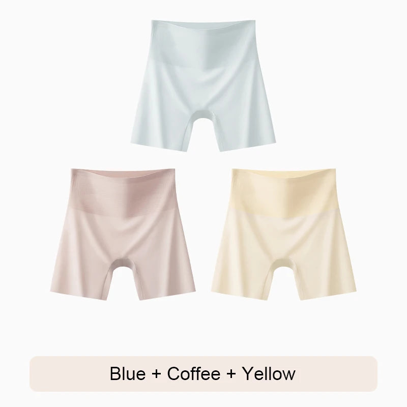 Underwear for Women Seamless Panties Women's Shorts Woman Girdle Brief Ice Silk Shorts Under the Skirt Safety Short Pants Summer