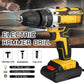 Gisam Battery Impact Screwdriver Multifunctional Cordless Drill Power Tool 25+3 Torque Setting 2 Gear Speed Electric Screwdriver