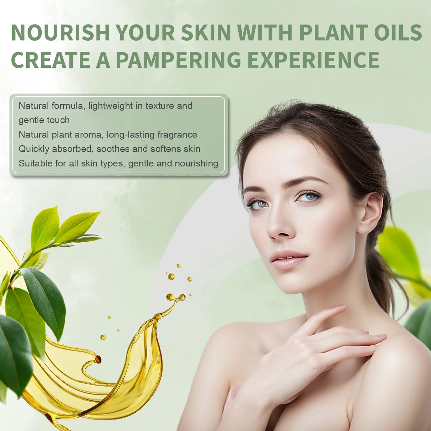 PHATOIL 260ML Vanilla Body Oil For Skin Face Care Massage Oil Repairing Smoothing Skin Care Ginger Grapefruit Essential Body Oil