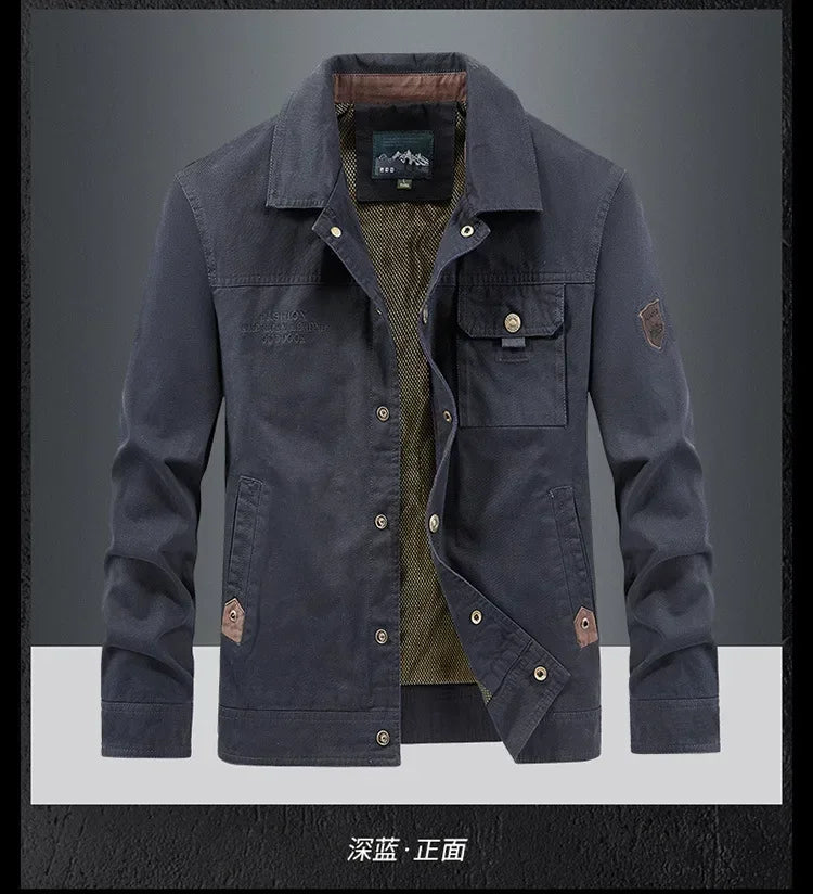 mens cargo jackets New Fashion bomber jacket mens wear simple British style Warm Windproof Jacket and coat baseball jacket male