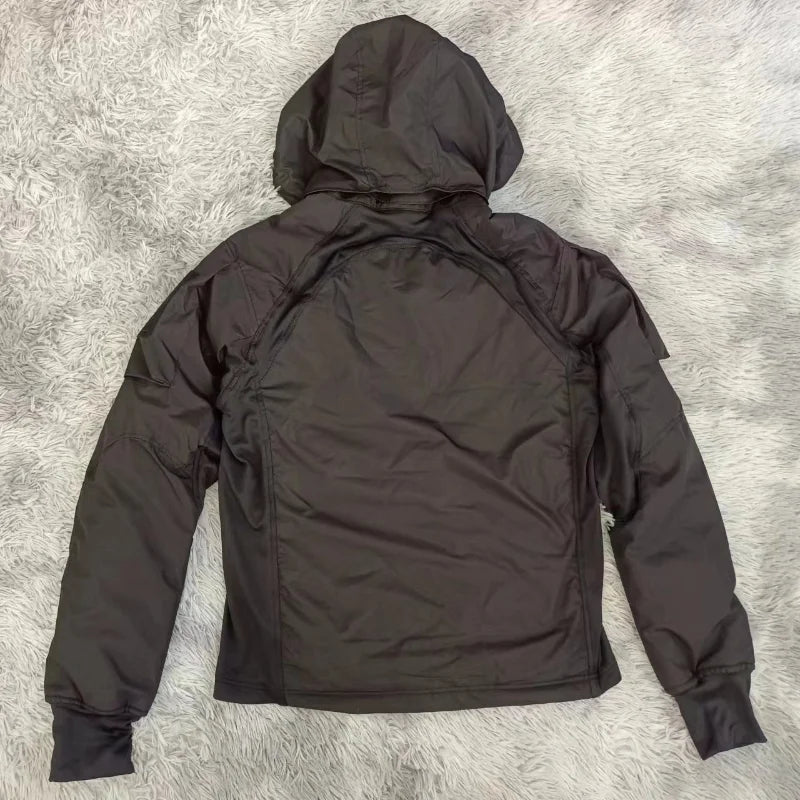 Mens CamouflageTactical Jacket Lightweight Cotton Clothes Autumn Winter Outdoor Waterproof Hooded Padded Coat Hiking Windbreaker