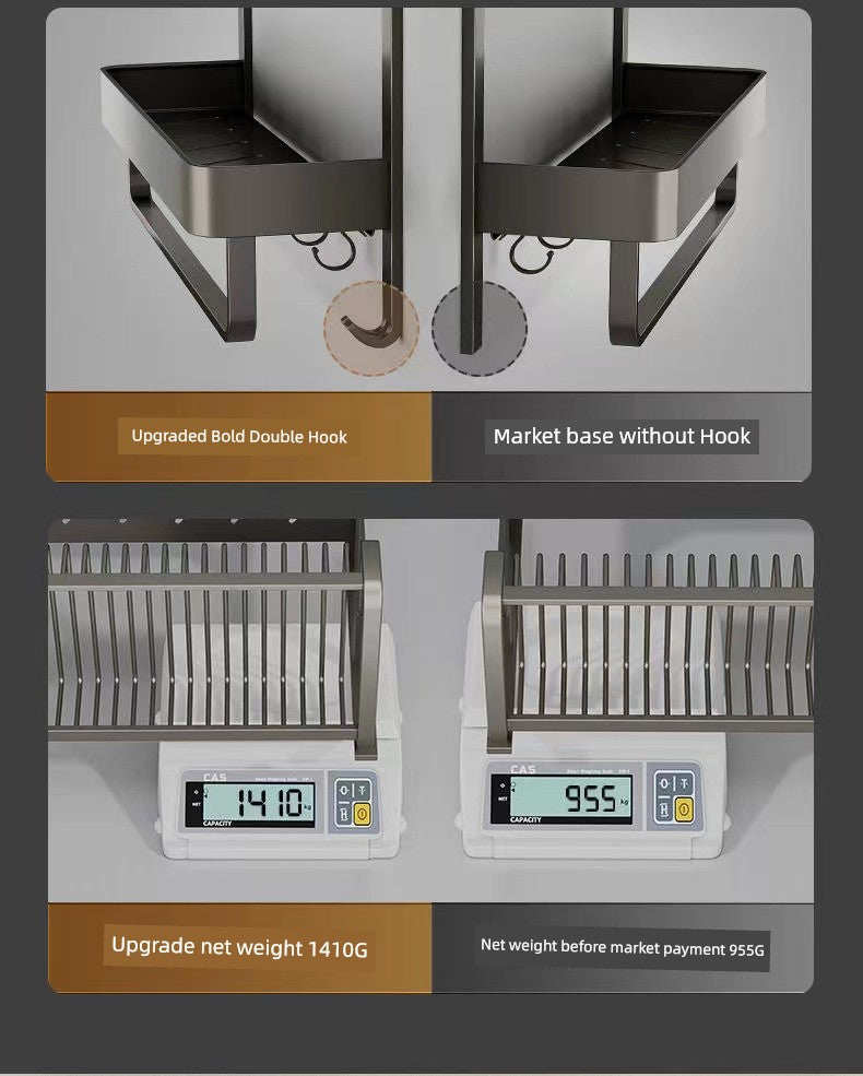 Bathroom Integrated Storage Rack Towel Rack Wall-Mounted Punch-Free Wall Bathroom Toilet Storage Washstand