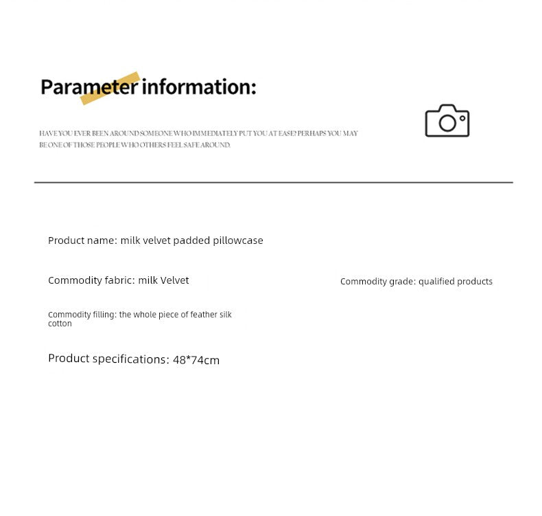 Non-Collapse Pillowcase and Pillow Core Set For Home Adult Cervical Support Improve Sleeping Pairs Dormitory Students Single Men