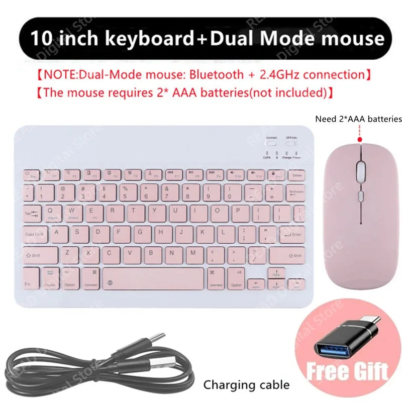 Bluetooth-compatible Keyboard and Mouse For iPad Xiaomi Tablet Mini Wireless Rechargeable Keyboard For Android IOS Windows