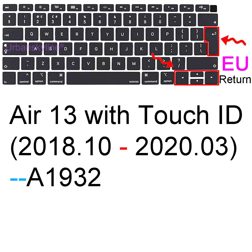 Keyboard Cover for Macbook Air 13 M3 15 Pro 14 M4 13 M2 16 Retina 11 Silicone Protector Skin Case A3113 A3114 A2681 A3401 A3185